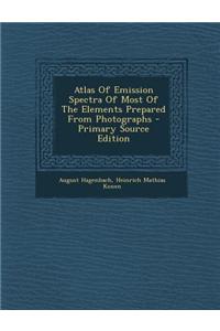 Atlas of Emission Spectra of Most of the Elements Prepared from Photographs