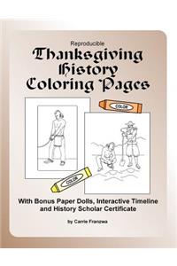 Reproducible Thanksgiving History Coloring Pages
