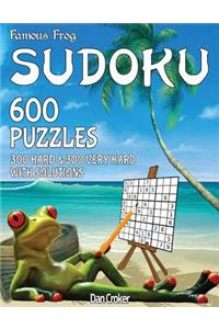 Famous Frog Sudoku 600 Puzzles With Solutions. 300 Hard and 300 Very Hard