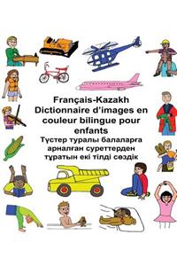 Français-Kazakh Dictionnaire d'images en couleur bilingue pour enfants