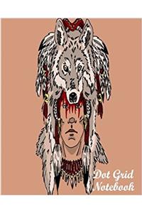 Indian Headdress Dot Grid Notebook: Dot Grid Pages