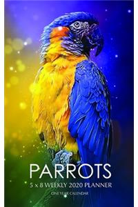 Parrots 5 x 8 Weekly 2020 Planner: One Year Calendar