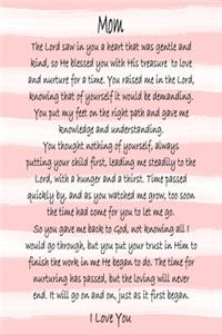 Mom I Love You Prayer Journal