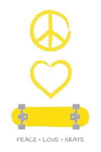 Peace Love and Skate Notebook for Skateboarders