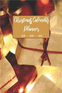 Christmas Calendar Planner 2019 2020 2021