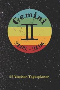 Sternzeichen Zwillinge Gemini - 52 Wochen Tagesplaner