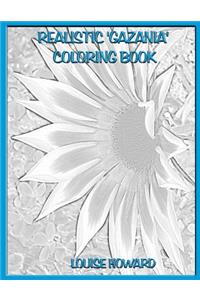 Realistic 'Gazania' Coloring Book