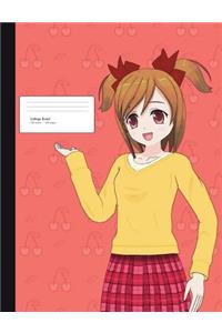 Anime Manga School Girl Composition Book College Ruled