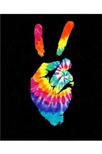 Tie Dye Peace Sign Hand Composition Notebook / Journal