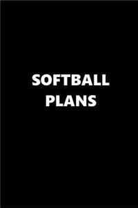 2019 Weekly Planner Sports Theme Softball Plans Black White 134 Pages