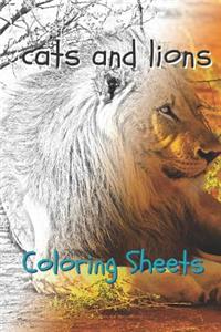 Cat and Lion Coloring Sheets