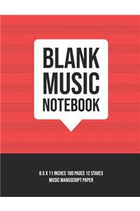 Blank Music Notebook