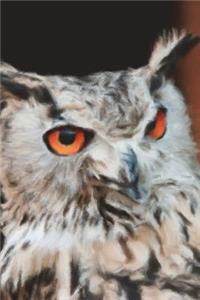 Sideways Glance Of An Owl - Lined Notebook with Margins
