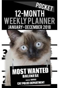 2018 Pocket Weekly Planner - Most Wanted Balinese