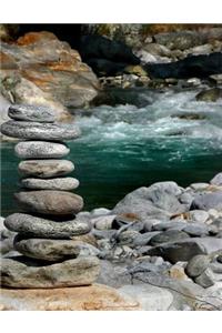 Meditation Rock Lined Notebook Journal