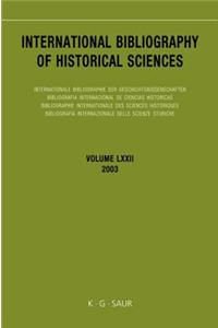 International Bibliography of Historical Sciences, Volume 72