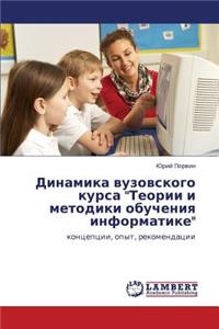 Dinamika Vuzovskogo Kursa Teorii I Metodiki Obucheniya Informatike