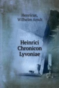 Heinrici Chronicon Lyvoniae