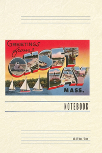 Vintage Lined Notebook Greetings from Onset Bay, Massachusetts