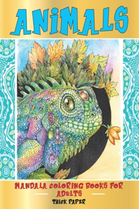 Mandala Coloring Books for Adults Thick paper - Animals