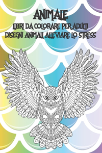Libri da colorare per adulti - Disegni animali alleviare lo stress - Animale