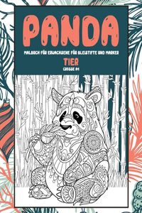 Malbuch für Erwachsene für Bleistifte und Marker - Grosse A4 - Tier - Panda