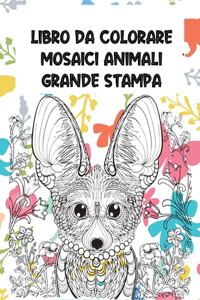 Libro da colorare - Grande stampa - Mosaici Animali