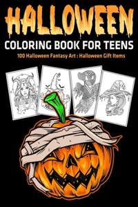 Halloween Coloring Book for Teens
