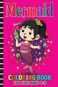 Mermaid Coloring Book for Kids Ages 4-8