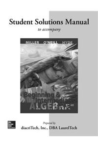 Beginning and Intermediate Algebra Student Solutions Manual
