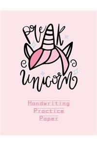 Handwriting Penmanship Practice Writing Paper