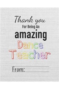 Thank You for Being an Amazing Dance Teacher