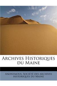 Archives Historiques Du Maine