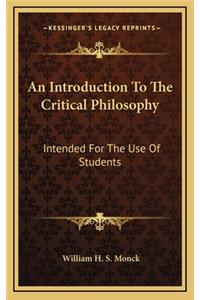 An Introduction to the Critical Philosophy