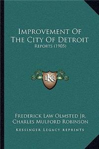 Improvement Of The City Of Detroit