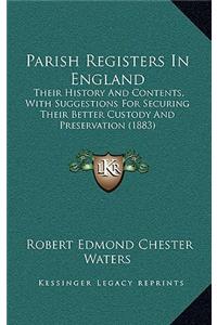 Parish Registers In England