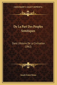De La Part Des Peuples Semitiques