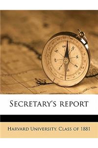 Secretary's Report Volume No.3