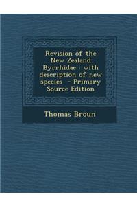Revision of the New Zealand Byrrhidae: With Description of New Species