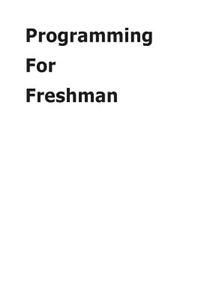 Programming for Freshman
