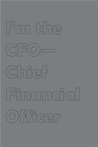 I'm the CFO-Chief Financial Officer