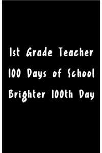 1st Grade Teacher 100 Days of School Brighter 100th Day