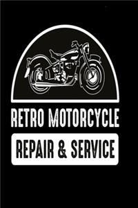 Retro Motorcycle Repair and Service notebook