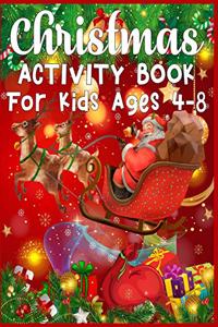 Christmas Activity Book For Kids Ages 4-8