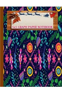 Quad Paper Notebook 5x5 Squared Ruled Composition Notebook.A Cute Christmas Gifts for Teens or children who loved Laboratory Math and science.