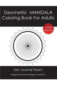 Geometric Mandala Coloring Book For Adults