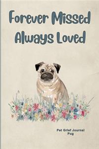 Pet Grief Journal Pug