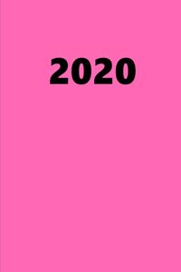 2020 Weekly Planner 2020 Hot Pink Color 134 Pages