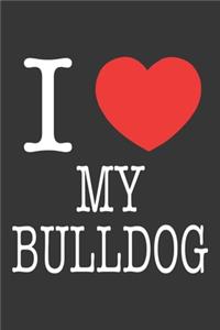 I Heart My Bulldog Notebook