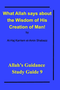 What Allah says about the Wisdom of His Creation of Man!: Allah's Guidance Study Guide 9